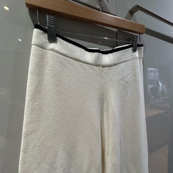 Zara Knit Cream Wide Leg Pants - Picture 5 of 10